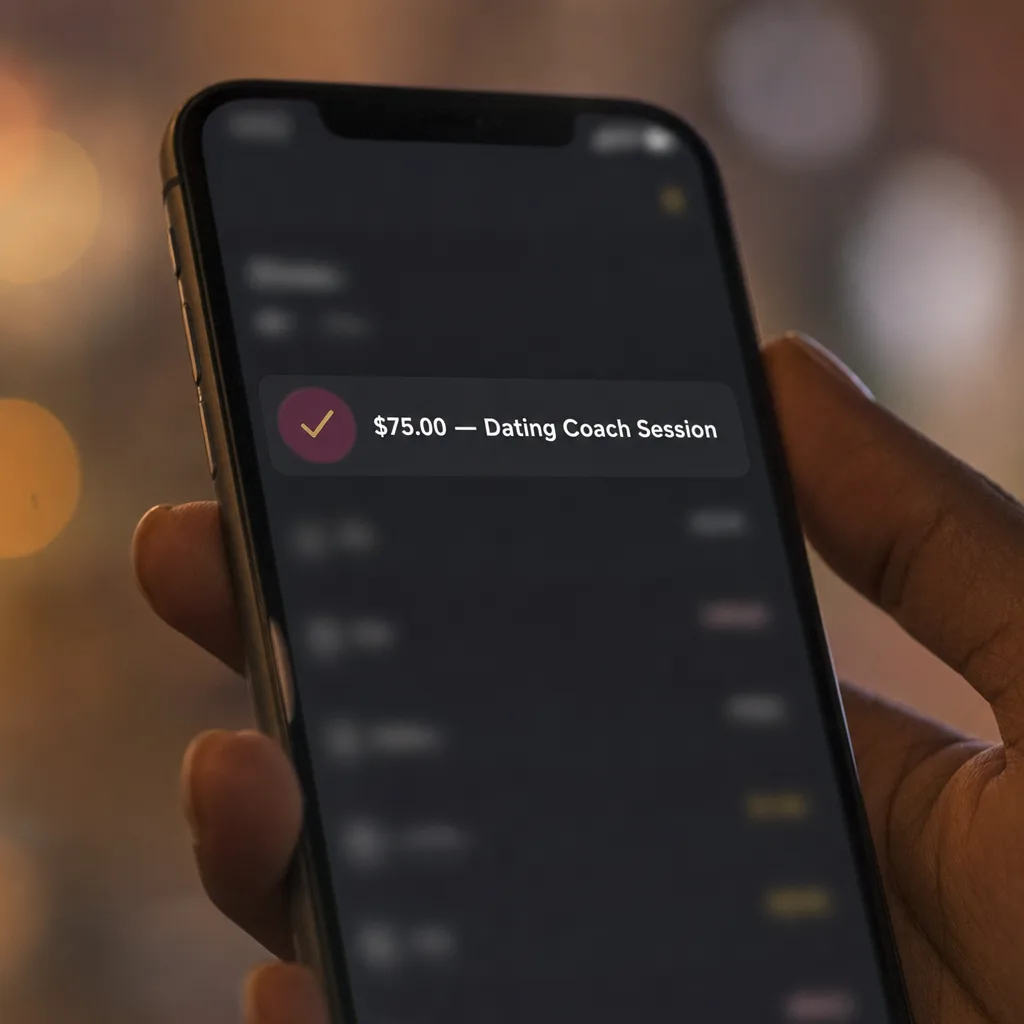 Your first paid session: payment received on the reader's phone